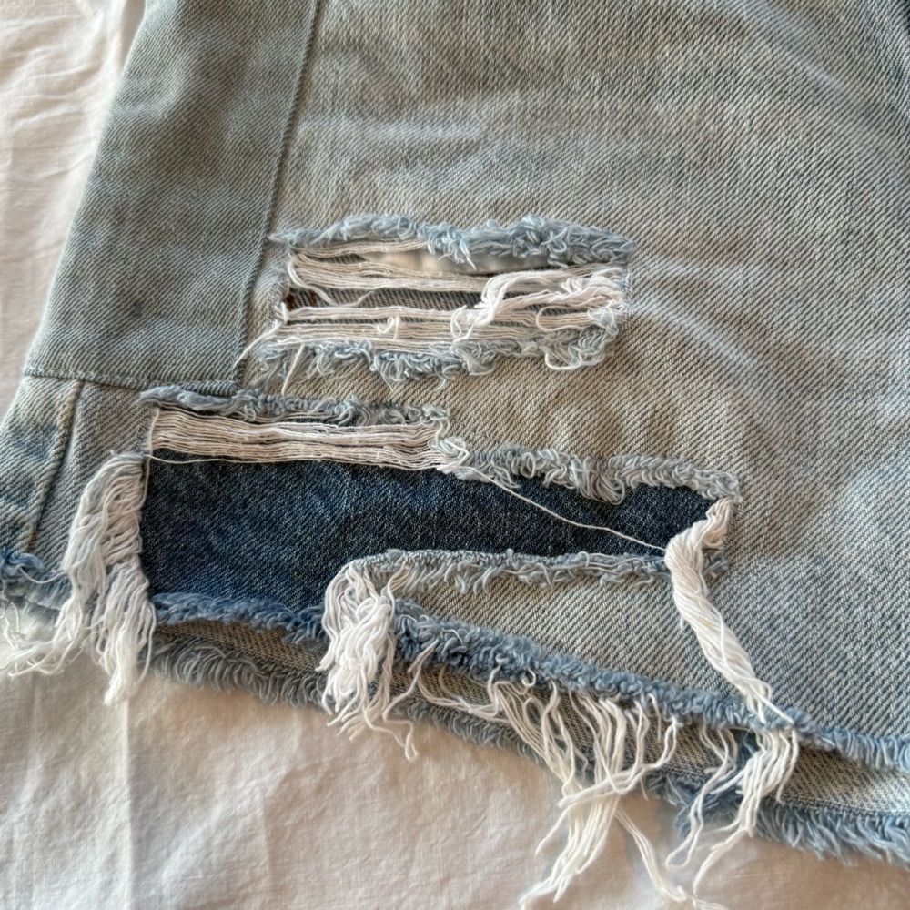 American Eagle Rainbow/ Patchwork Embroidered Jea… - image 3